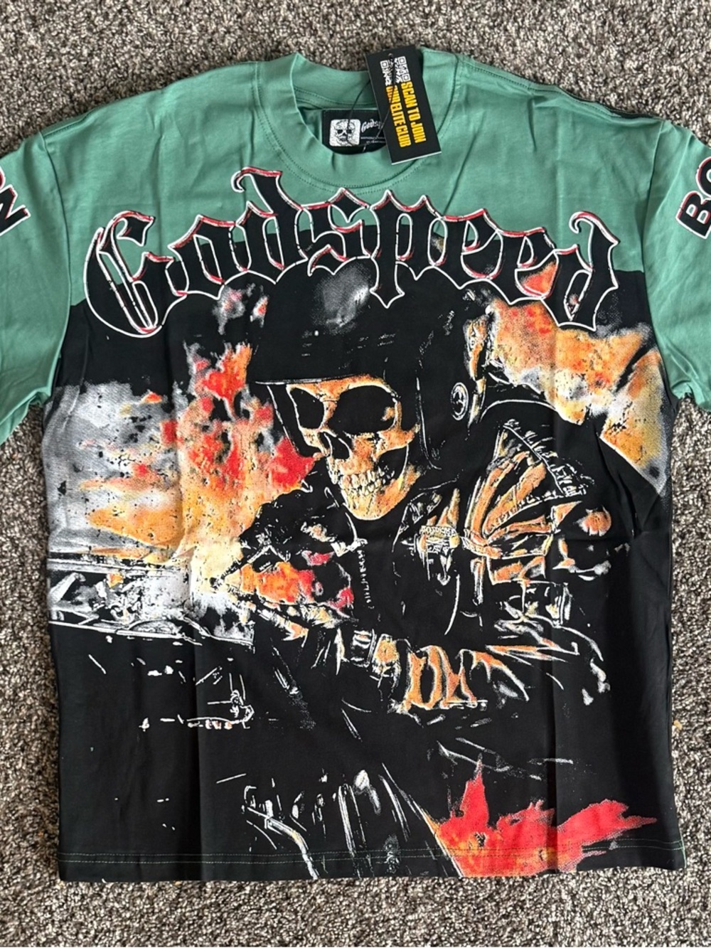 Godspeed Graphic Short-Sleeve Crewneck Shirt - Green/Black